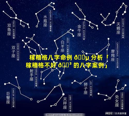 稼穑格八字命例 🌵 分析「稼穑格不好 🌳 的八字案例」